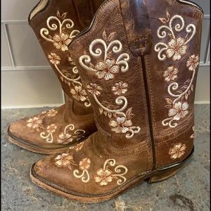 Leather top and bottom cowboy boots
